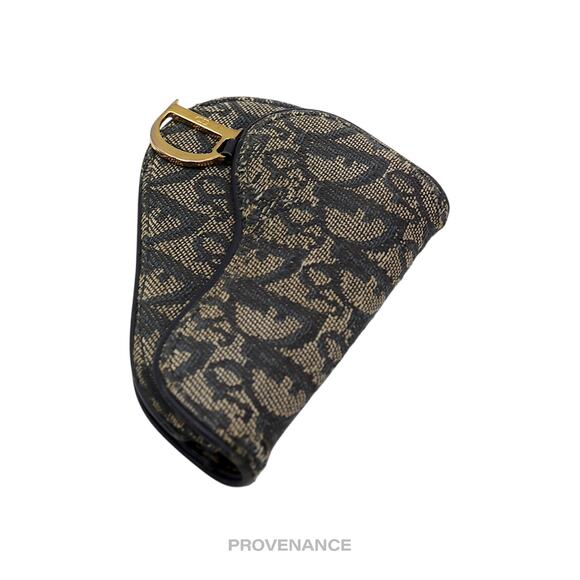 🔴 Christian Dior Saddle Wallet - Trotter Jacquard Navy - Picture 4 of 10